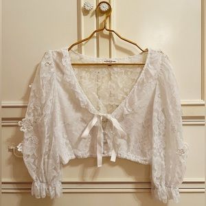 For Love and Lemons lace blouse in size XL